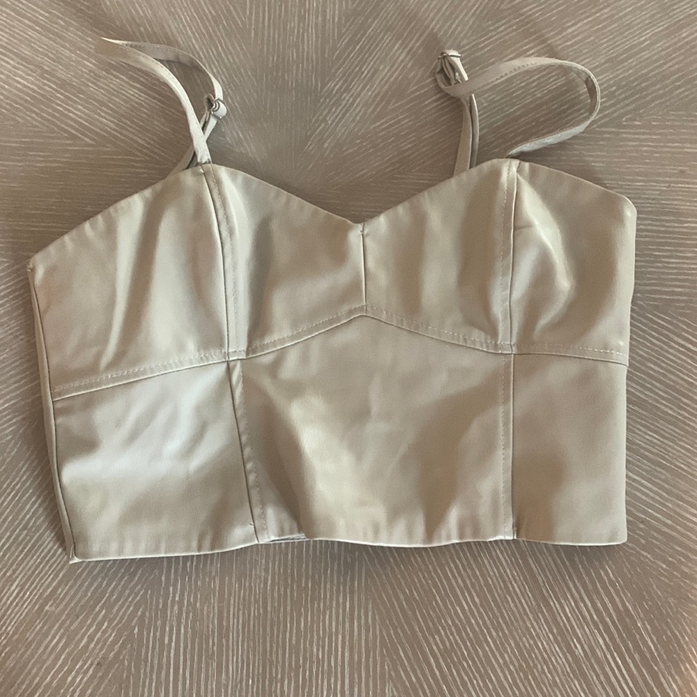 Zara leather crop
